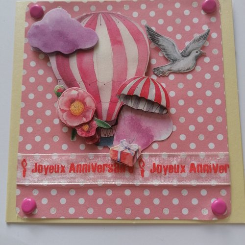 Carte Anniversaire Fille Montgolfiere Un Grand Marche
