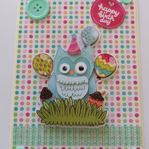 Carte Anniversaire Enfant Hibou Un Grand Marche