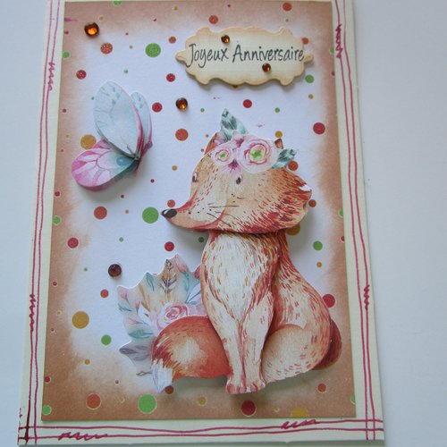 Carte Anniversaire Enfant 3d Renard Theme Automne Un Grand Marche