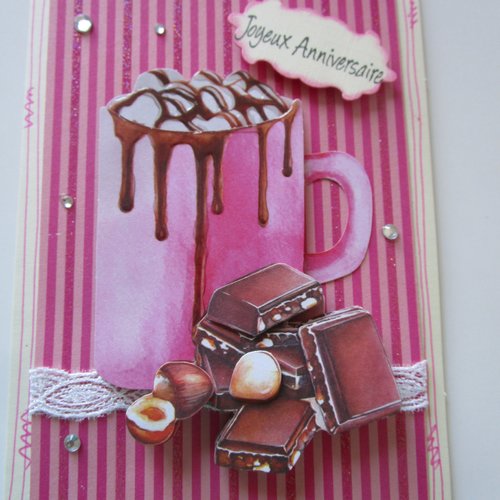 Carte Anniversaire Chocolat Chamallow 3d Un Grand Marche