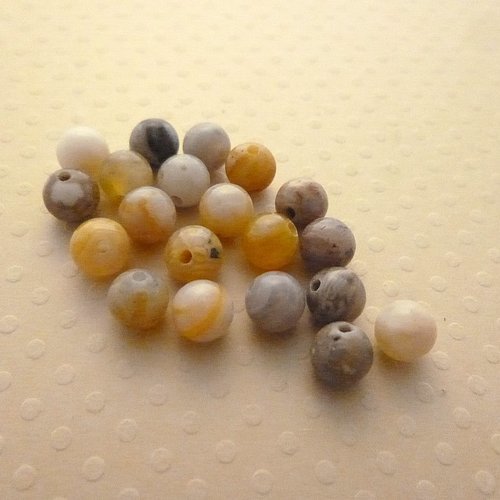 20 perles rondes inde 6 mm - pga6-0701