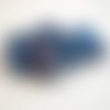 Lot de 10 perles rondes aplaties 9x6mm blue/pink chalcedon - cbd9-0151 