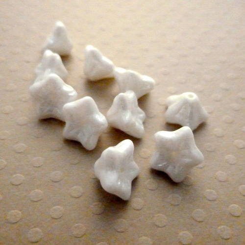 Lot de 10 fleurs daisy 9x6mm blanc nacré - vpfl96-0198 