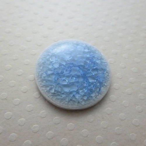 25mm - cabochon rond céramique bleu 25 mm - cabrp25-1328 