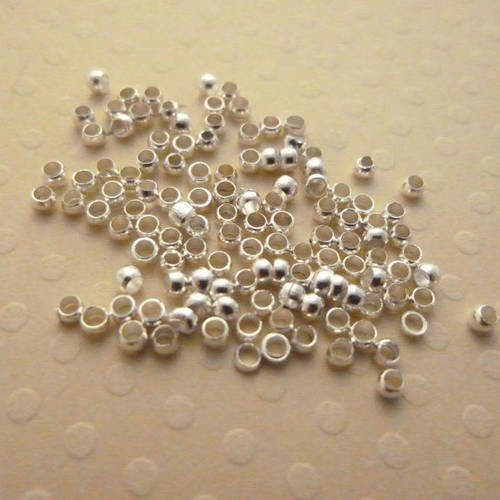 Lot de 5g de perles à écraser argentées 2mm - cbb-1547 