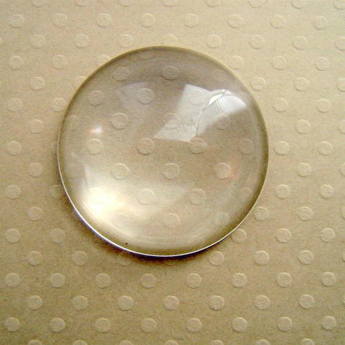 30 mm - cabochon rond en verre transparent 30 mm - cabrv30-0001 
