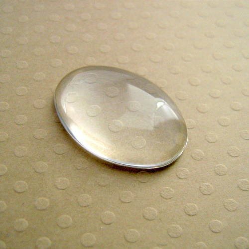 18x25mm - cabochon ovale en verre transparent 18x25mm - cabov1825-0002 
