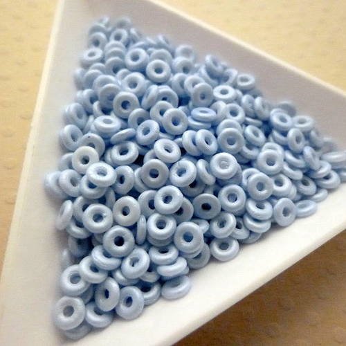 Lot de 5 g o bead pastel blue 4mm - ob4-1440 