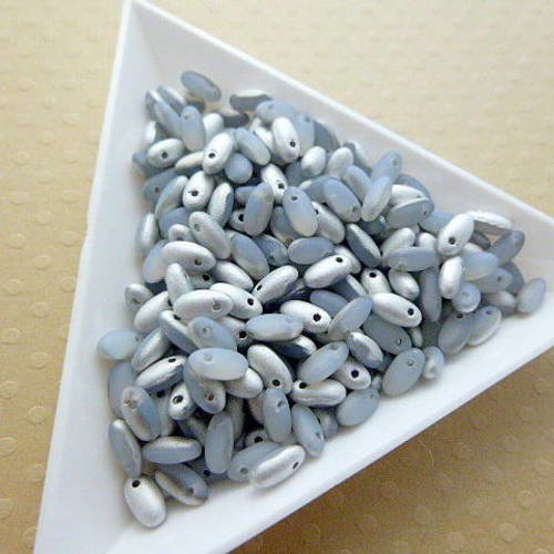 10 gr de perles rizo 2,5x6mm white op. labrador matted -  r26-1311 