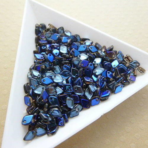 Lot de 5 g dragon scale bead 1,5x5mm crystal azuro -  dsb5-1267 