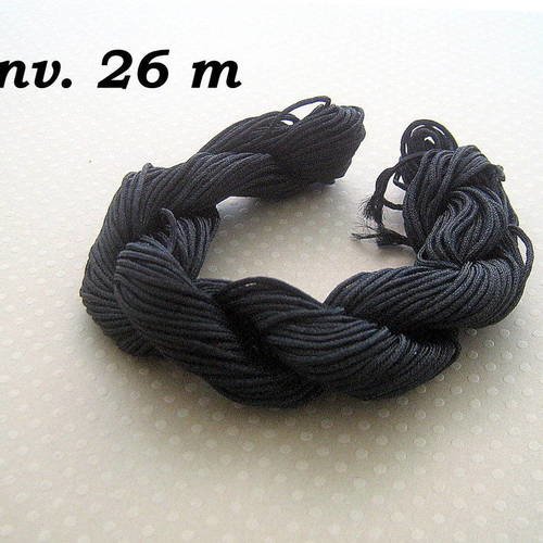 Env. 26m fil nylon noir 1 mm - b640
