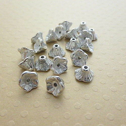 Lot de 20 perles fleurs 7x5mm crystal labrador full - vpfl75-1230 