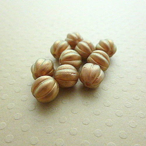 Lot de 10 perles melons 8 mm halo ethereal myrrh  - vprm8-1192 