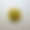 Bouton en verre tchèque motif oiseaux jaune 27mm - bcz27-1189 