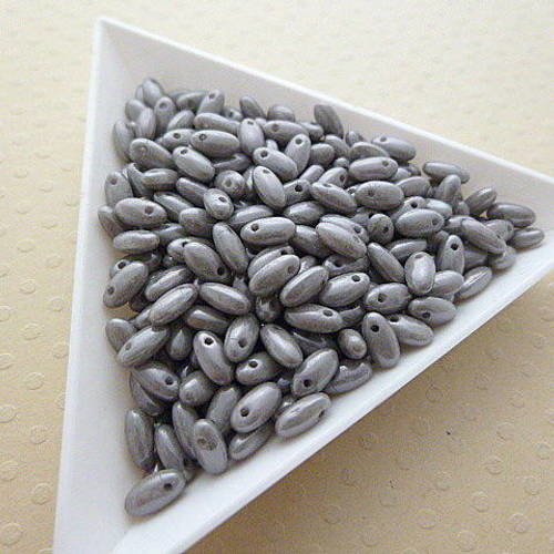 10 gr de perles rizo 2,5x6mm op. luster grey -  r26-1188 