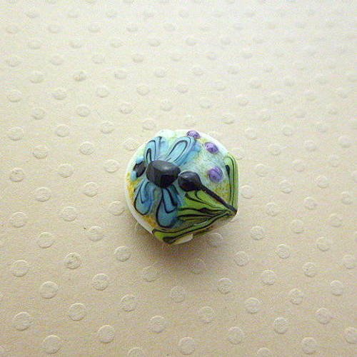 Perle palet artisanale en verre 15x15 mm - gbpb-1155 
