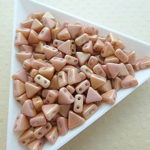 10 gr de perles kheops® par puca® 6mm op. rose ceramic look- pkp6-1086 