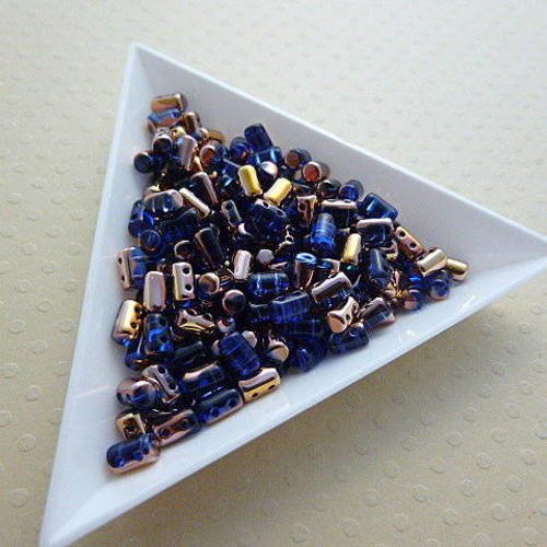 10 gr de perles rullas sapphire capri gold 3x5mm - pr35-1075 