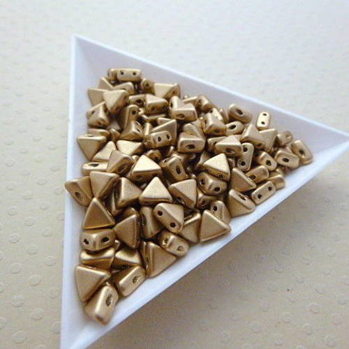 10 gr de perles kheops® par puca® 6mm light gold mat- pkp6-1057 