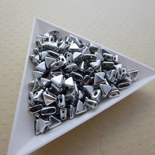 10 gr de perles kheops® par puca® 6mm argentées- pkp6-1056 