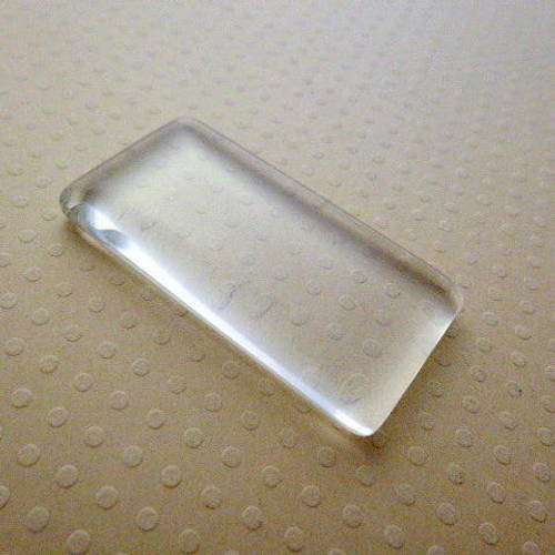 48x24mm- cabochon rectangle en verre transparent 48x24 mm - cabrv4824-0980 