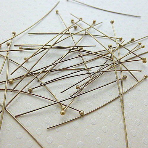 Lot de 50 clous têtes boules bronze 40 mm - ctb-0939 