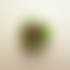 Pendentif artisanal coeur en verre cardinal vert 25 mm- gbpb-0912 