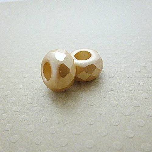 Lot de 2 perles rondelles larges dorées mat 12mm - lr914-0782 