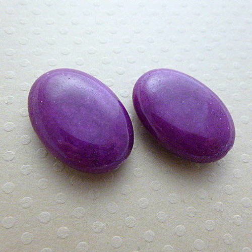 Lot de 2 perles en jade teintées violet 18x25 mm - pjo-0653 