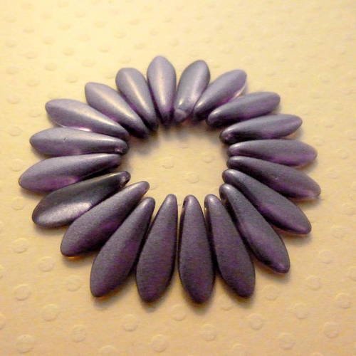 Lot de 20 gouttes dagues 5x16 mm satin lavender coated - cbd516-0227 