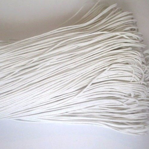20 mètres fil coton ciré blanc 0.7mm 