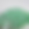 20 perles blanche tréfilé vert  en verre 4mm  