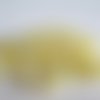 20 perles blanche tréfilé jaune  en verre 4mm  