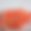 20 perles blanche tréfilé orange en verre 4mm  