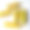2 perles howlite jaune forme spike 25x5mm 
