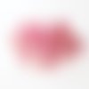 50 perles translucide rose mouchetées rouge en verre 8mm imitation opalite
