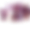  50 perles translucide mouchetées violet et rouge en verre 8mm (1) imitation opalite