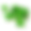 20 perles  tube en verre couleur vert 10x4mm 