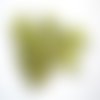 20 perles tube en verre vert thé 10x4mm 