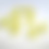 10 perles jaune tréfilé blanc translucide 8mm