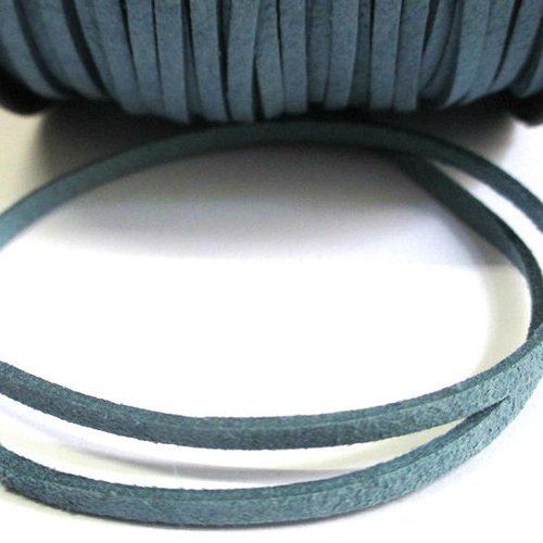 3m cordon suédine bleu aspect daim 3 mm
