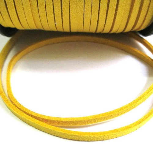 3m cordon suédine  jaune or aspect daim 3 mm