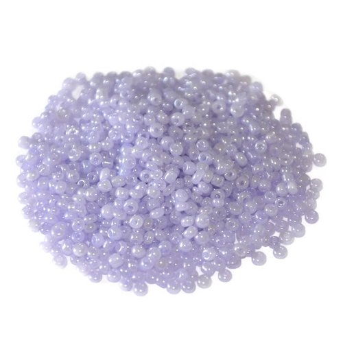 10gr perles de rocaille mauve nacré en verre  2mm environ 800 perles (ref50)