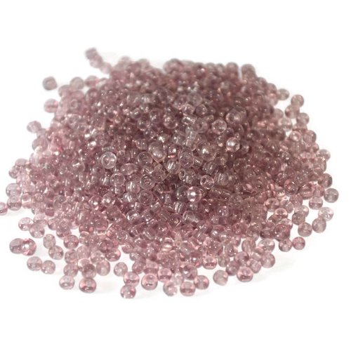 10gr perles de rocaille violet translucide en verre  2mm environ 800 perles (ref59)