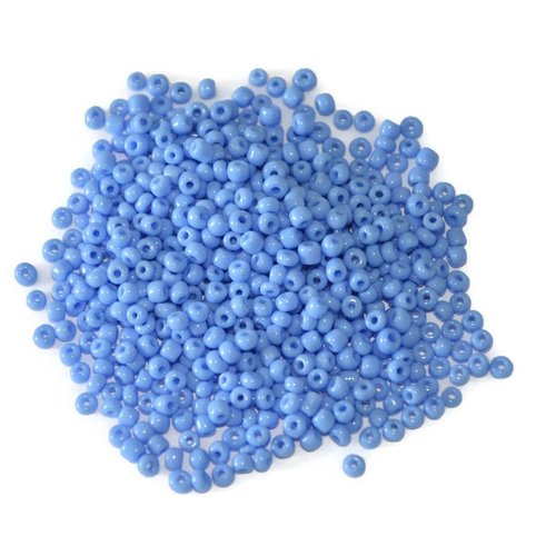 10gr perles de rocaille bleu lavande en verre  2mm environ 800 perles (ref64)