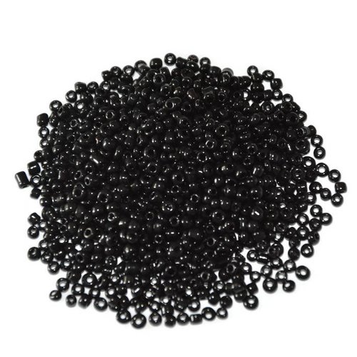10gr perles de rocaille noir en verre  2mm environ 800 perles (ref69)