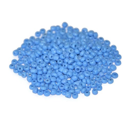 10gr perles de rocaille bleu 2mm environ 800 perles (ref2)