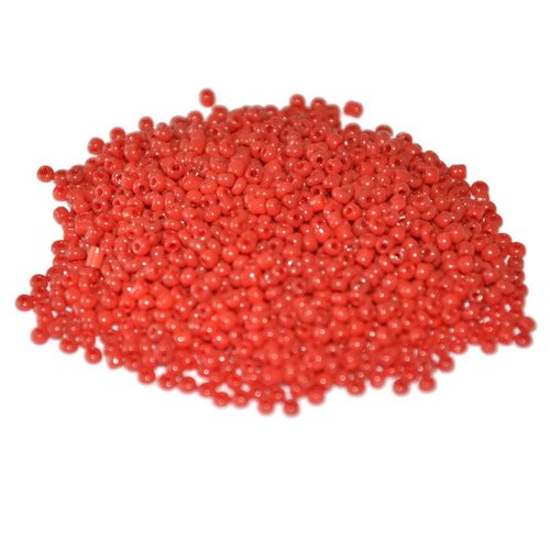 10gr perles de rocaille rouge en verre  2mm environ 800 perles (ref35)