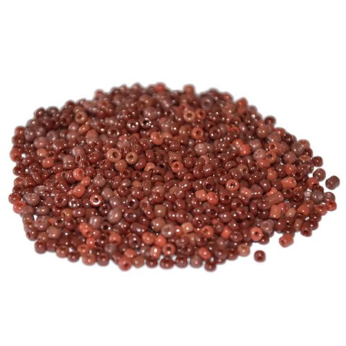 10gr perles de rocaille marron chocolat 2mm environ 800 perles (ref 39)