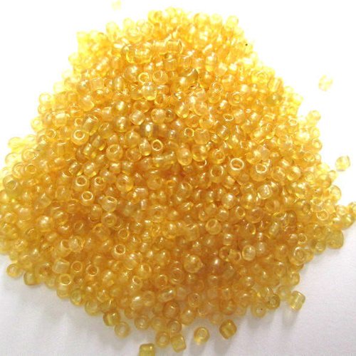 10gr perles de rocaille jaune orangé en verre  2mm (environ 800 perles)